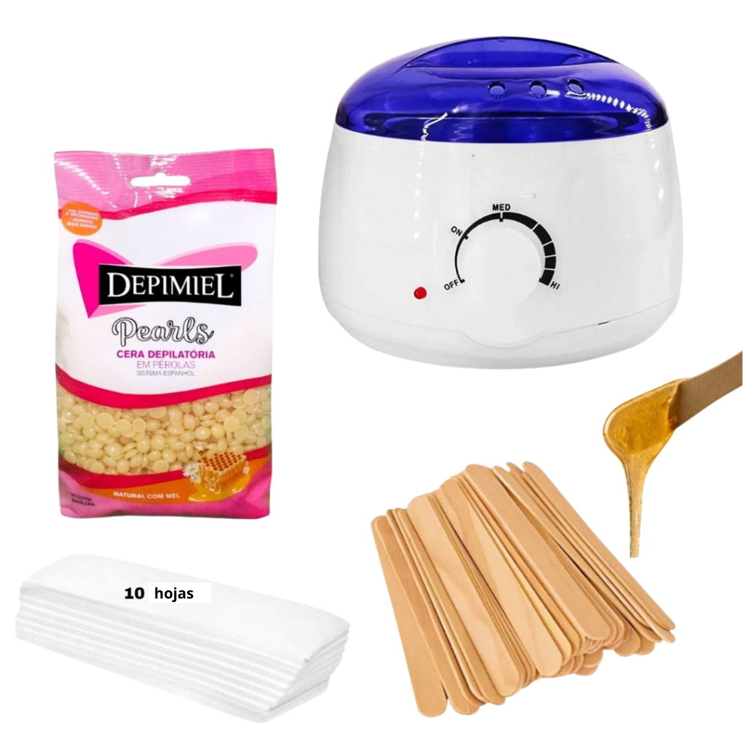 Kit de Depilación con cera completo + Regalo exclusivo