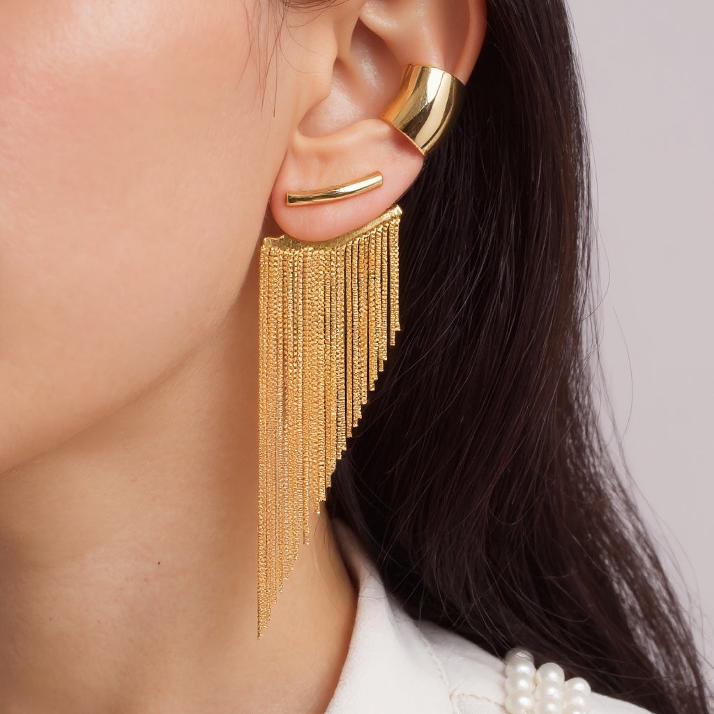 Aretes bañados en oro